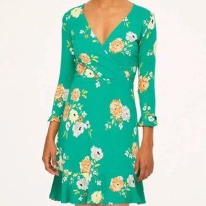 LOFT - Garden Floral Faux Wrap Dress - Size OP